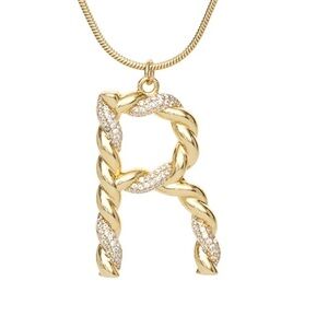 NWT 18k gold plated Ettika necklace with pendant initials (variety) MSRP $45